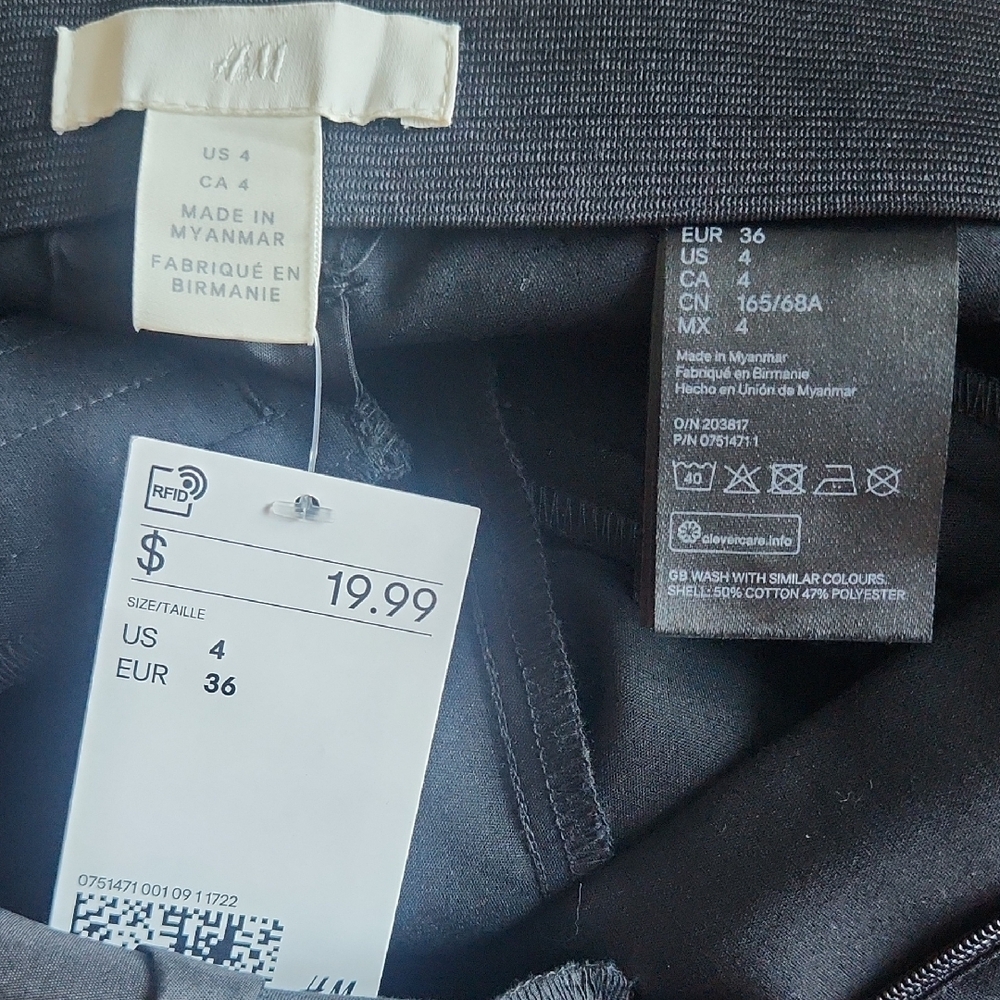 H&M Black Dress Pants, Size 4 - Picture 4 of 5